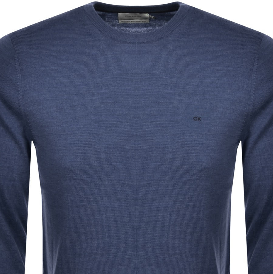 Alternative Image for ProductCalvin Klein Crew Neck Knit Jumper Blue2